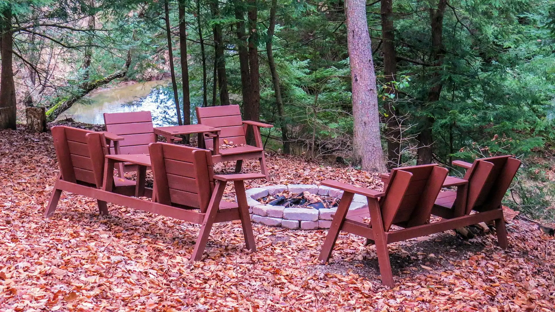 Creek Side Cabin Firepit